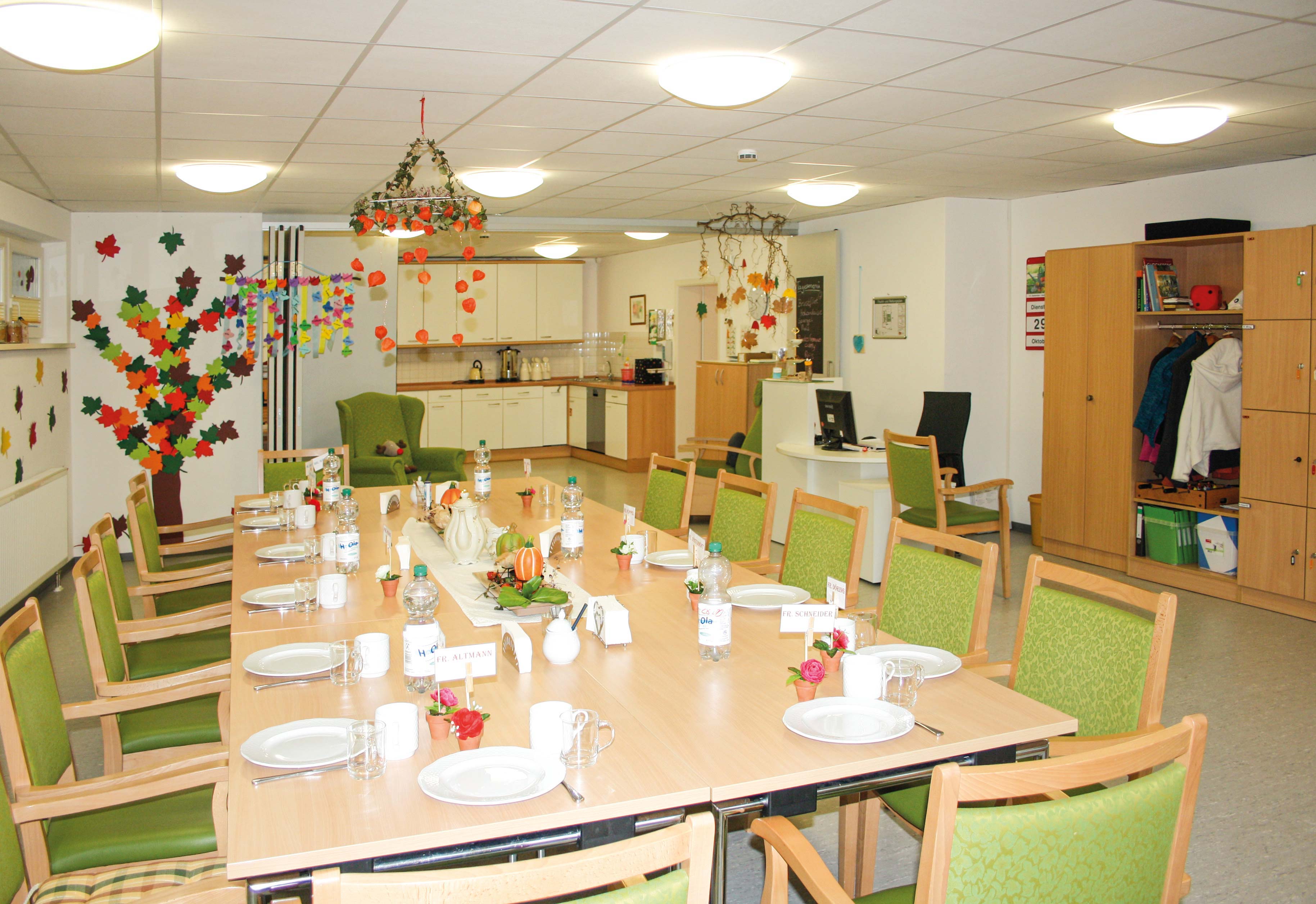 Gedeckter Tisch in der Tagespflege