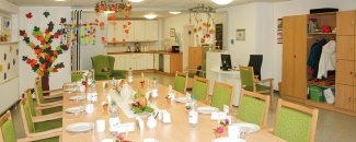Gedeckter Tisch in der Tagespflege